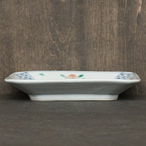 色絵花鳥文四方皿 - 作家もの器 清水なお子さんの作品 - 通販